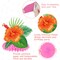Hawaiian Hibiscus Flowers Honeycomb Centerpieces 12PCS Luau Party Table Decoration Tropical Aloha Table Centerpieces Hawaii Party Decor for Tables Summer Holiday Party Supplies
